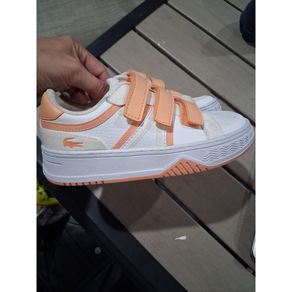 Lacoste Unisex Child Infant's L001 Sneaker White Orange Fireman 11 SB